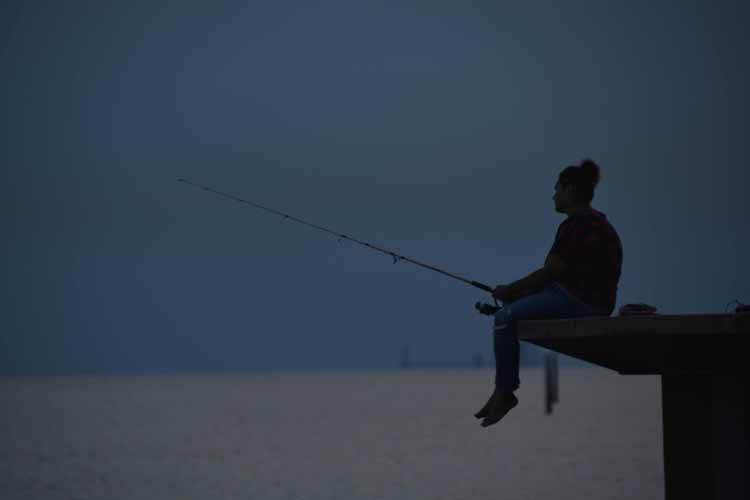 girl fishing